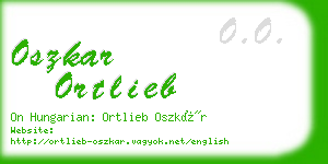 oszkar ortlieb business card